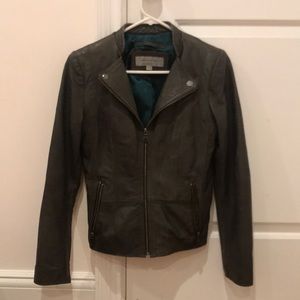 Marc New York Grey Leather Jacket